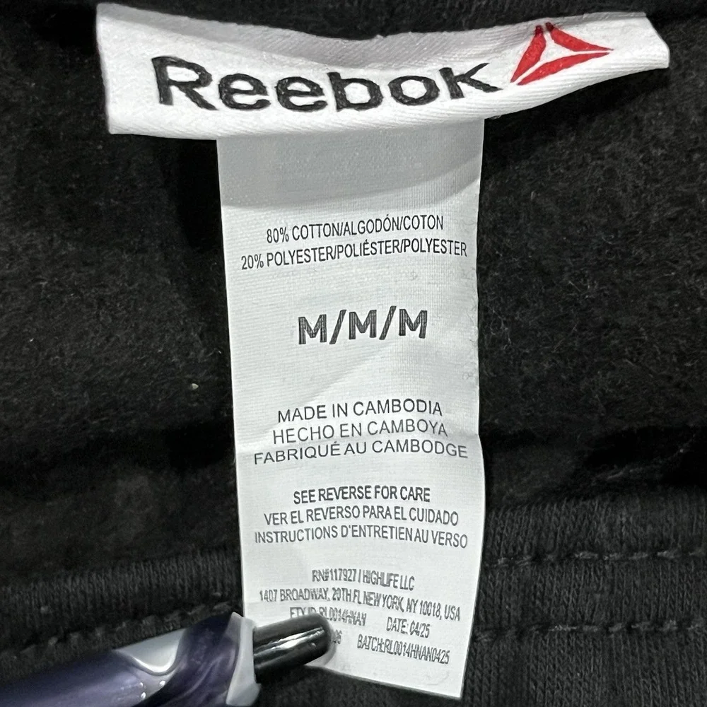 Reebok Jogging Pants Men's Medium Black Sweat Exercise‎ Performance Athletic